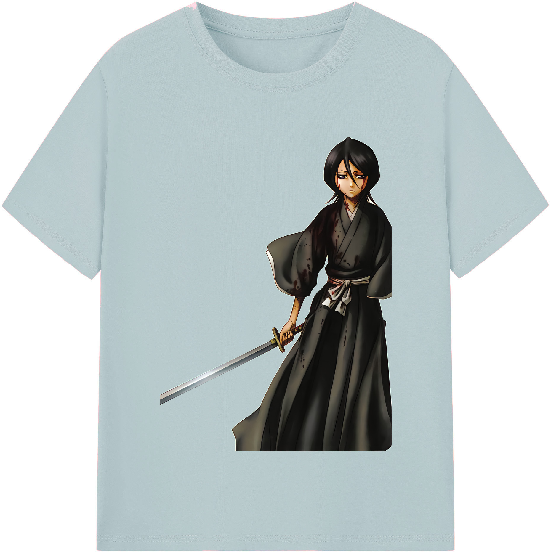（画像用） ブリーチ 朽木ルキア BLEACH Kuchiki Rukia 綿100％半袖Tシャツ（フロントプリント）